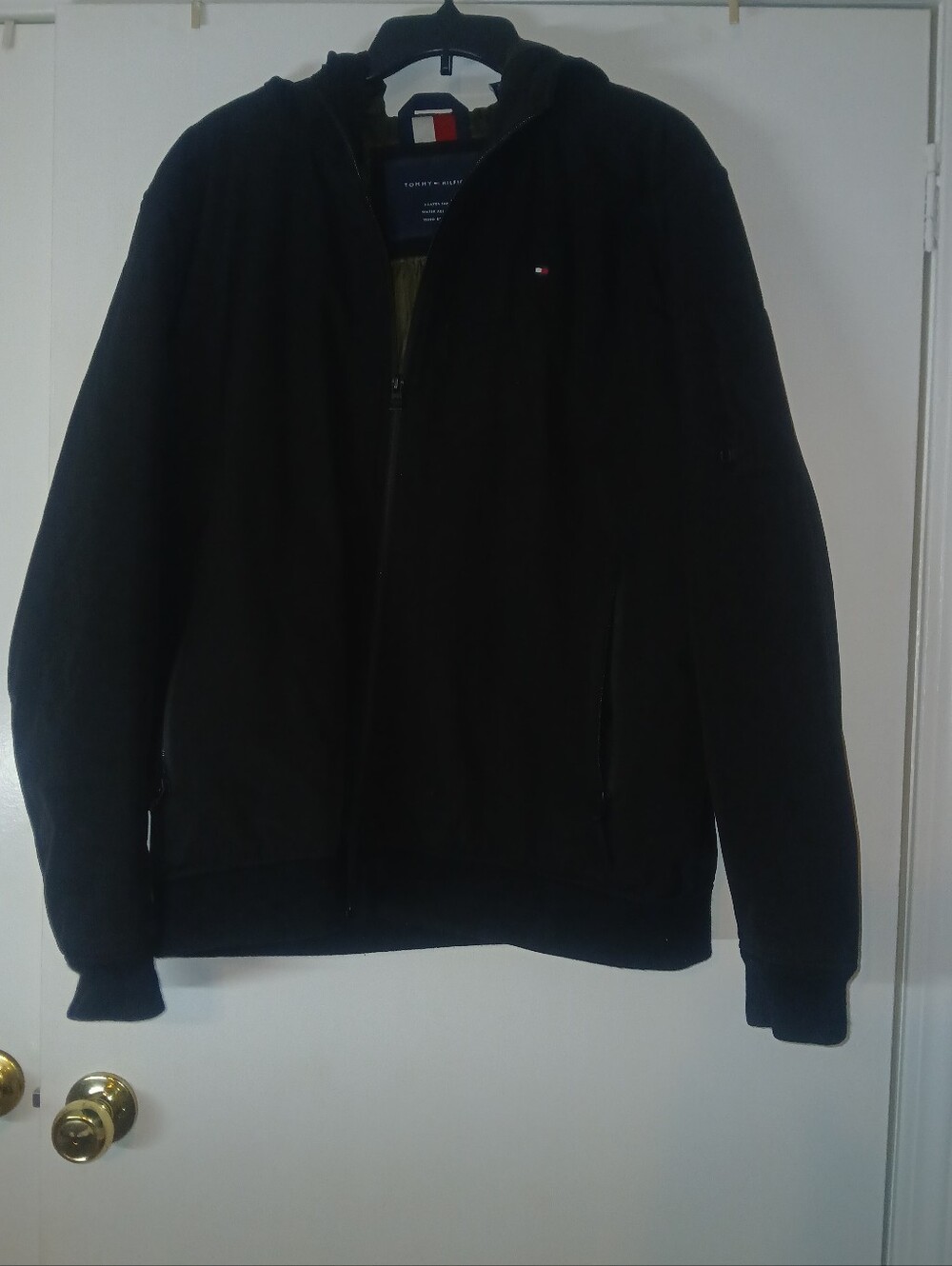 Tommy Hilfiger Black Lightweight Hooded Jacket size XL dark navy blue